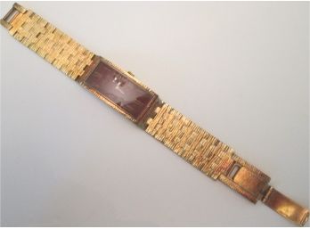Signed RALCO, Vintage WRIST WATCH, 10K Rolled GOLD Filled, FLORENTINE Finish Link Bracelet Band