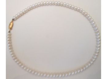 Vintage 16' CHOKER Length NECKLACE, Cultured PEARLS