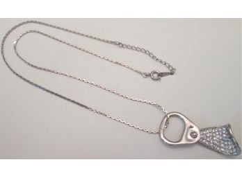 Contemporary INSPIRATIONAL NECKLACE, Pave RHINESTONES With Adjustable Silver Tone Base Metal Chain