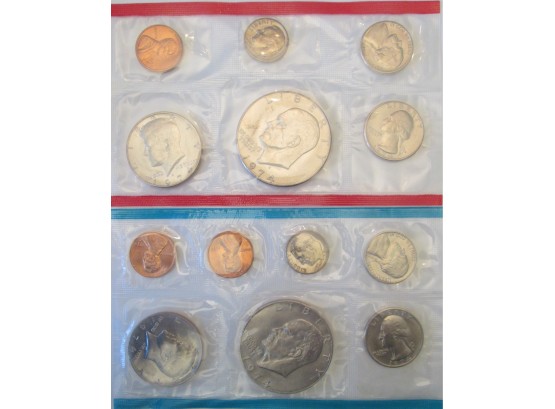 SET Of 13 COINS! Authentic 1974PD MINT SET Brilliant Uncirculated, Eisenhower Kennedy Washington United States