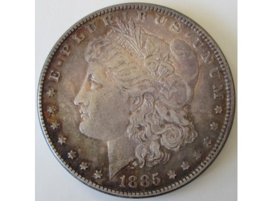 Authentic 1885P MORGAN SILVER Dollar $1.00, 90 Percent SILVER, United States
