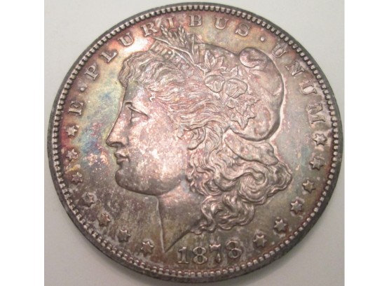 Rare Authentic 1878CC MORGAN SILVER Dollar $1.00, 90 Percent SILVER, United States
