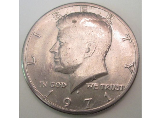 Authentic 1971D KENNEDY HALF DOLLAR $.50,Clad Content, United States