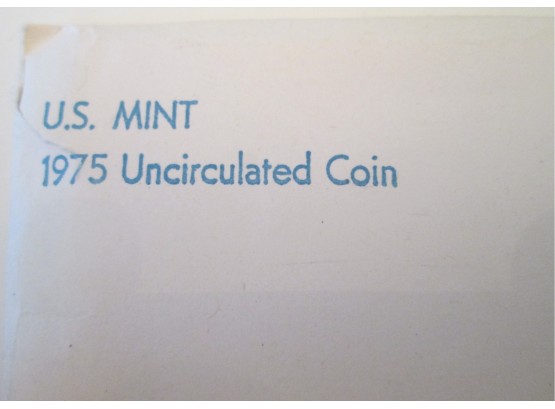 SET Of 12 COINS! Authentic 1975PD MINT SET Brilliant Uncirculated, Eisenhower Kennedy Washington United States
