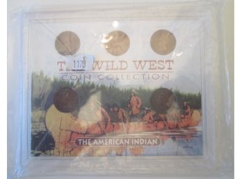 Sealed SET Of 5 COINS! Authentic INDIAN CENTS Penny $.01, Am Historic Society, United States Type Coin