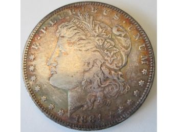Authentic 1884O MORGAN SILVER Dollar $1.00, 90 Percent SILVER, United States