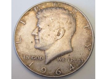 Authentic 1964P KENNEDY SILVER Half Dollar $.50, 90 Percent Silver, United States