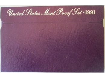 SET Of 5 COINS! Authentic 1991S PROOF SET, Uncirculated, JOHN KENNEDY $.50, San Francisco Mint, United States