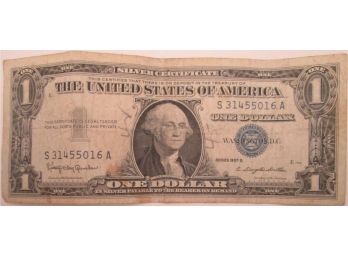 Authentic 1957B Series, $1 SILVER CERTIFICATE, C. DOUGLAS DILLON, United States