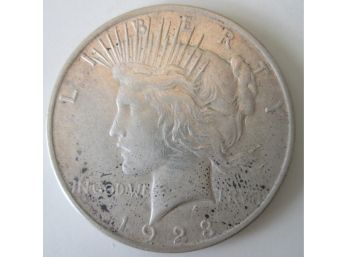 Authentic 1923P PEACE SILVER Dollar $1.00, 90 Percent SILVER, PHILADELPHIA Mint, United States
