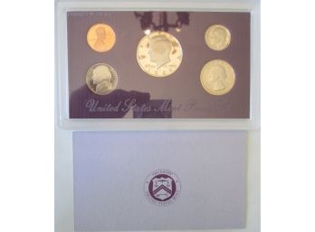 SET Of 5 COINS! Authentic 1989S PROOF SET, Uncirculated, JOHN KENNEDY $.50, United States