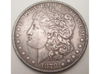 Rare Authentic 1878S MORGAN SILVER Dollar $1.00, 90 Percent SILVER, San Francisco Mint, United States