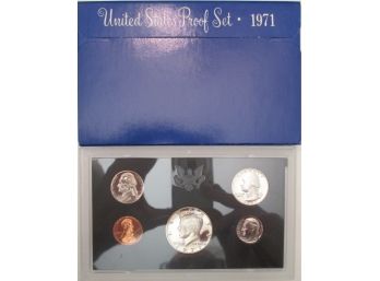 SET Of 5 COINS! Authentic 1971S MIRROR PROOF SET, Uncirculated, KENNEDY HALF, United States