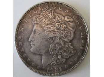 Authentic 1921D MORGAN SILVER Dollar $1.00, 90 Percent SILVER, DENVER Mint, United States