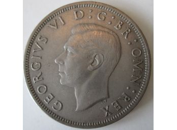 Authentic 1950 George VI Coin, HALF CROWN, Nickel Copper Content, Great Britain
