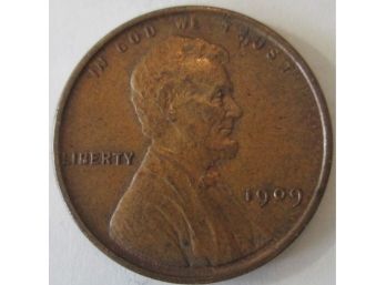 First Year Issue: Authentic 1909P 'VDB,' LINCOLN Cent WHEAT Penny $.01, United States