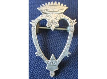 Signed HAMISH DAWSON BOWMAN, Significant Vintage LUCKENBOOTH BROOCH PIN, STERLING .925 Silver Setting Scotland