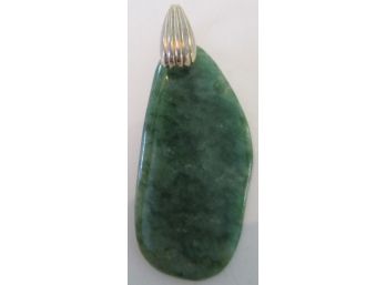 Vintage NATURAL STONE PENDANT, GREEN Mineral, Ready For Your Chain