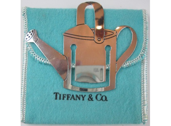 Signed TIFFANY, Contemporary BOOKMARK, Classic WATERING CAN Design, Sterling .925 Silver Construction