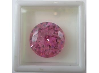 Massive CUBIC ZIRCONIA Loose Stone, Faceted Round, PINK Color
