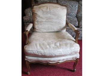 Vintage BAKER Brand Furniture, Upholstered BOUDOIR CHAIR, Traditional Styling