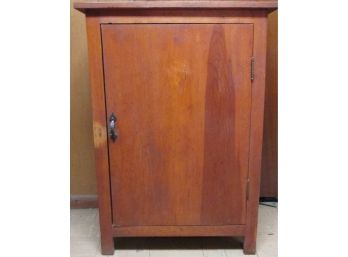 Vintage SMALL PINE CABINET, Quality Wood Construction With Early American Style  Hardware