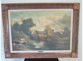 Vintage Large FRAMED Reproduction, 'The White Horse' By John Constable, Printed & Nicely Framed
