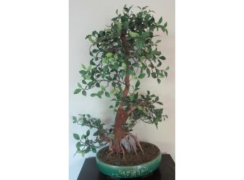 Vintage FAUX BONSAI Tree, Quality BONSAI Planter With Naturalistic Faux Tree
