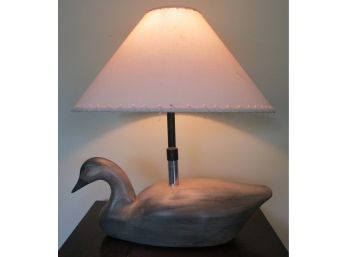 HANDMADE, Vintage ORIGINAL Table LAMP, Natural DUCK DECOY, Hand Painted, Working Condition