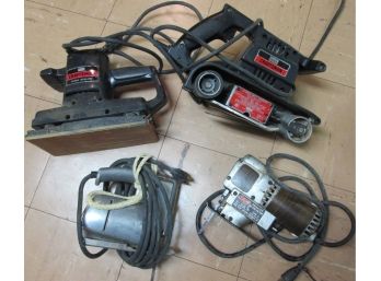 LOT Of 4 POWER TOOLS! Vintage CRAFTSMAN & SKILSAW Brand, Woodworking Sanders & Jigsaws, Good Working Condition