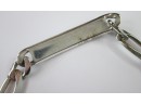 Vintage CHAIN Bracelet, ID TAG Design, Sterling .925 Silver, Made In ITALY, Functional Clasp Closure