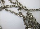 Contemporary Chain Necklace, Bar TASSEL Pendant, Base Metal Construction, Adjustable Length, Functional Clasp