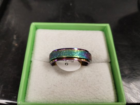 Multi-colored Fidget Spinner Ring Size 9