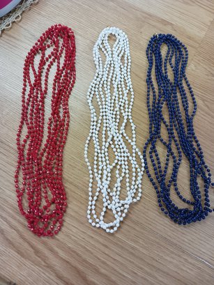 Red, White And Blue Necklaces