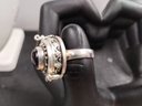 Sterling Silver Overlay Poison Ring Size 6