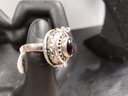 Sterling Silver Overlay Poison Ring Size 6