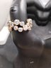 Gold Over Sterling With CZ Stones Statement Ring Size 8