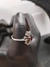 Sterling Silver W/garnet And Marcasite Size 7.5