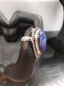 Unmarked Lapis (?) Statement Ring Size 5