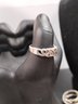 Sterling Silver And Hearts Ring Size 7.75/8