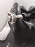 Sterling Silver Overlay Poison Ring W/moonstone (?) Size 7