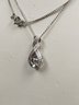 Sterling Silver And CZ Necklace W28' Chain
