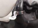 Stainless Steel Fidget Spinner Ring With Moons Size 7