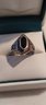 Sterling Silver Marcasite And Onyx (?) Ring Size 7