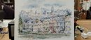Beautiful Signed Watercolor Of San Francisco's Painted Ladies