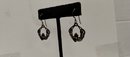 Sterling Silver Claddagh Earrings W/green Stones