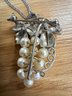Silver And Pearl? Necklace/Brooch