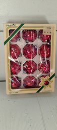 Vintage Red Glass Ornaments