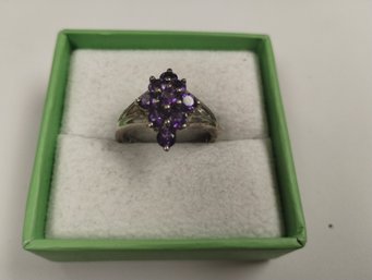 Sterling Silver And Amethyst? Ring Size 9