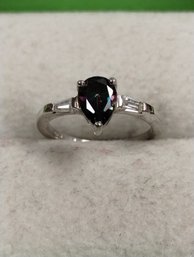 Sterling Silver And Mystic Topaz? Ring Size 4